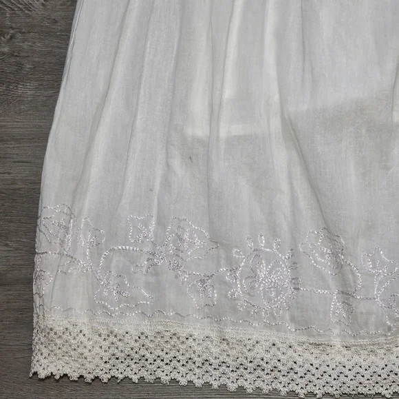 New Camaieu Dress Womans Sz Large Cotton Made In India White Lined Bohemian - Picture 4 of 11